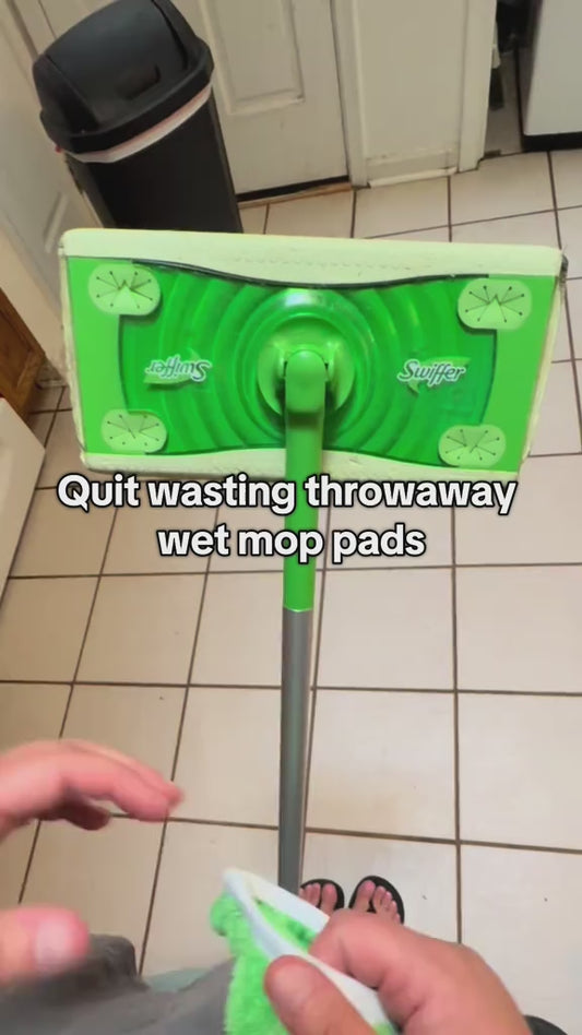 Reusable Microfiber Mop Pads — Washable Refills, 150 Washes